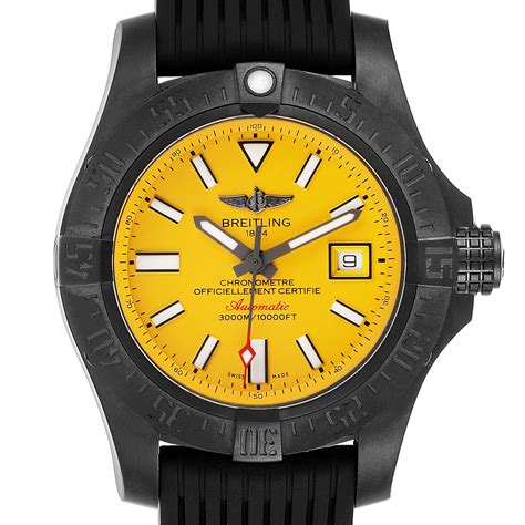 breitling watch yellow dial|Breitling avenger seawolf blacksteel.